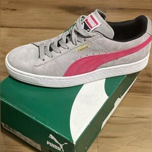 Puma Gray and Pink Athletic Shoes